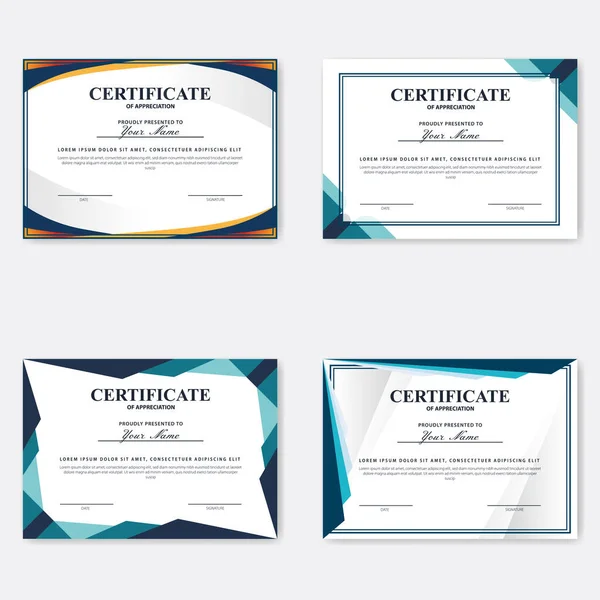 Creatief Certificaat Van Waardering Award Template — Stockvector