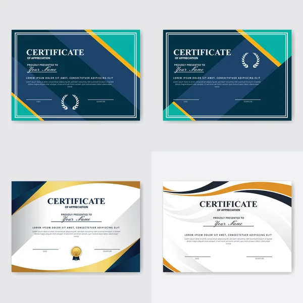 Modèle Certificat Appréciation Créatif — Image vectorielle