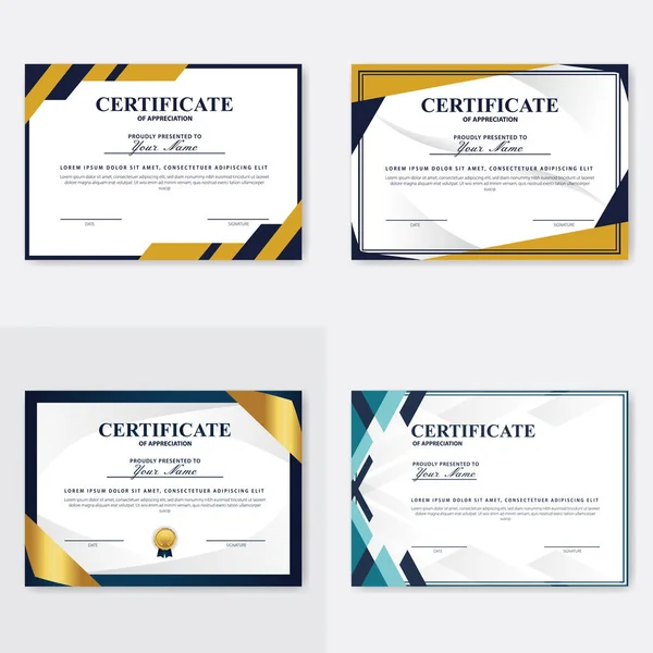 Modèle Certificat Appréciation Créatif — Image vectorielle