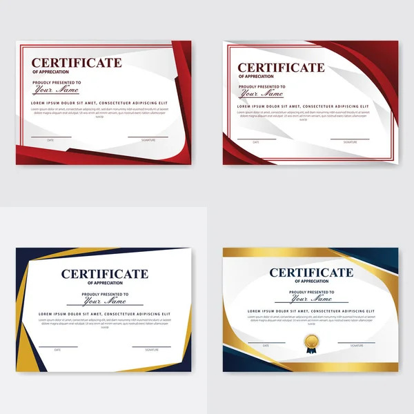 Modèle Certificat Appréciation Créatif — Image vectorielle