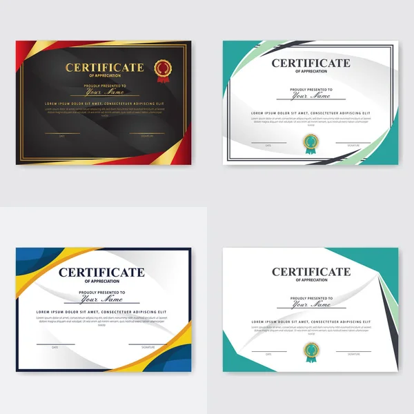 Modèle Certificat Appréciation Créatif — Image vectorielle