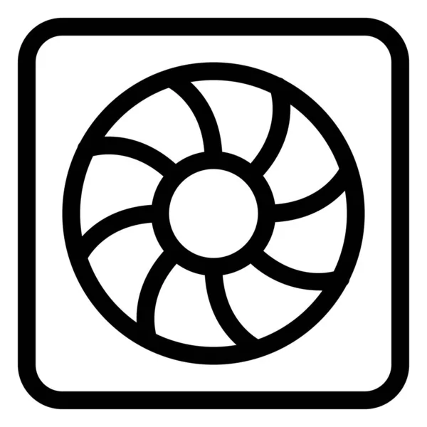 Computer Ikone Schwarz Weiß Linie — Stockvektor