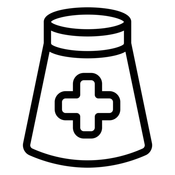 Medizin Ikone Schwarz Auf Weiß — Stockvektor
