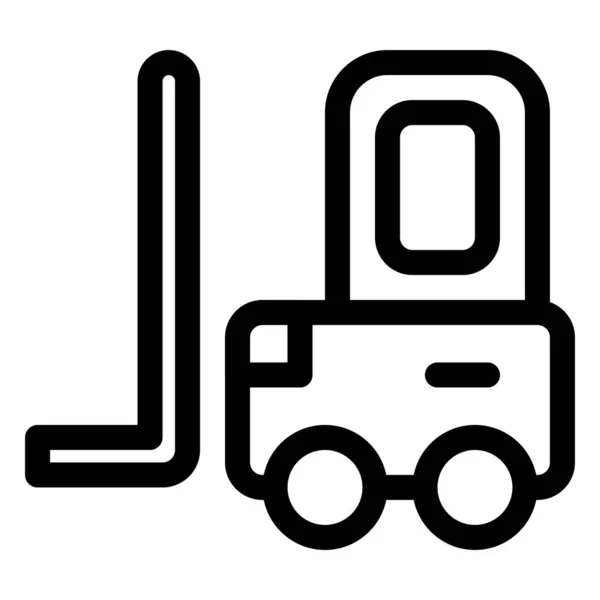 Icono Transporte Blanco Negro — Vector de stock