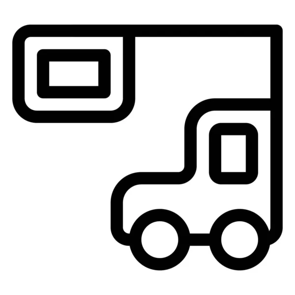 Transportation Icon Black White — Stock Vector