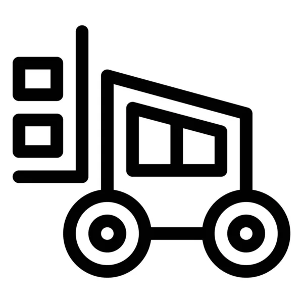 Icono Transporte Blanco Negro — Vector de stock