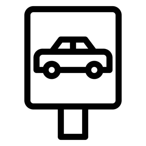 Icône Transport Noir Blanc — Image vectorielle
