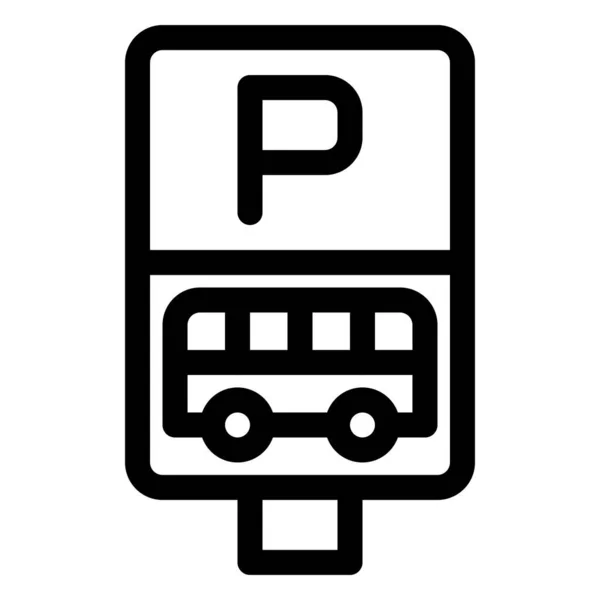 Ícone Transporte Preto Branco — Vetor de Stock