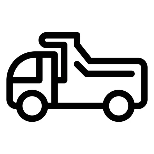 Icono Transporte Blanco Negro — Vector de stock