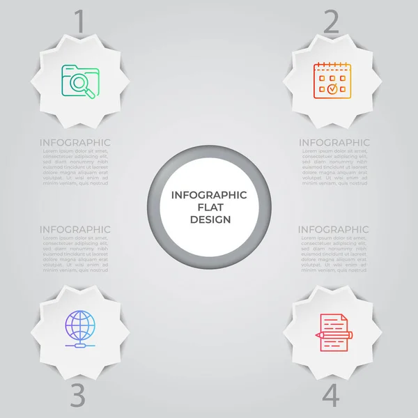Visualisation Des Données Entreprise Organigramme Éléments Abstraits Graphique Diagramme Avec — Image vectorielle