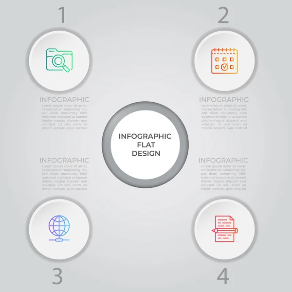 Visualisation Des Données Entreprise Organigramme Éléments Abstraits Graphique Diagramme Avec — Image vectorielle