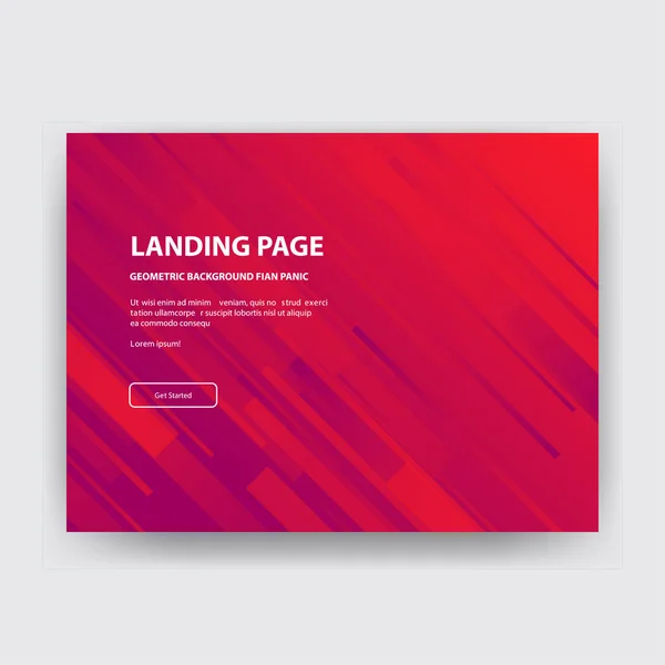 Landing Page Template Mit Gradient Moderne Webseite — Stockvektor