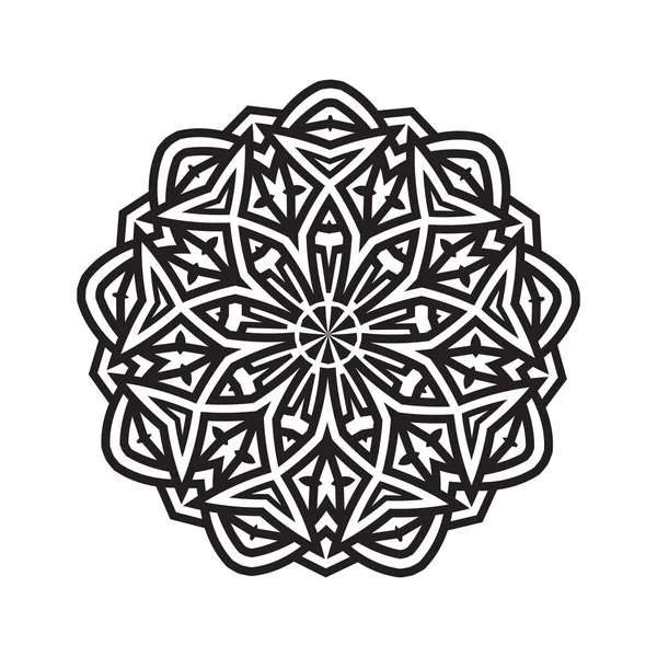 Set Bundel Zwart Met Wit Mandala Vector Element — Stockvector