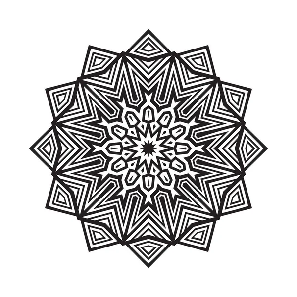 Set Bundle Elément Vecteur Mandala Noir Blanc — Image vectorielle