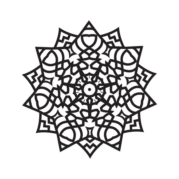 Set Bundel Zwart Met Wit Mandala Vector Element — Stockvector