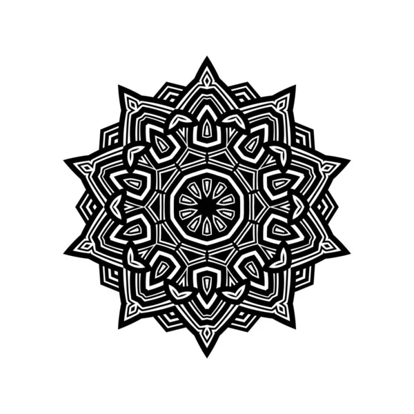 Set Bundel Zwart Met Wit Mandala Vector Element — Stockvector