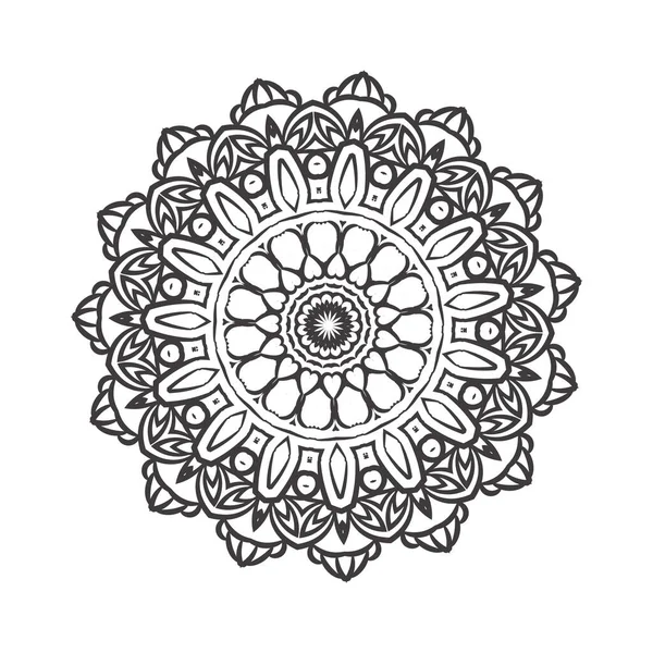 Set Bundle Elemento Vectorial Mandala Blanco Negro — Archivo Imágenes Vectoriales