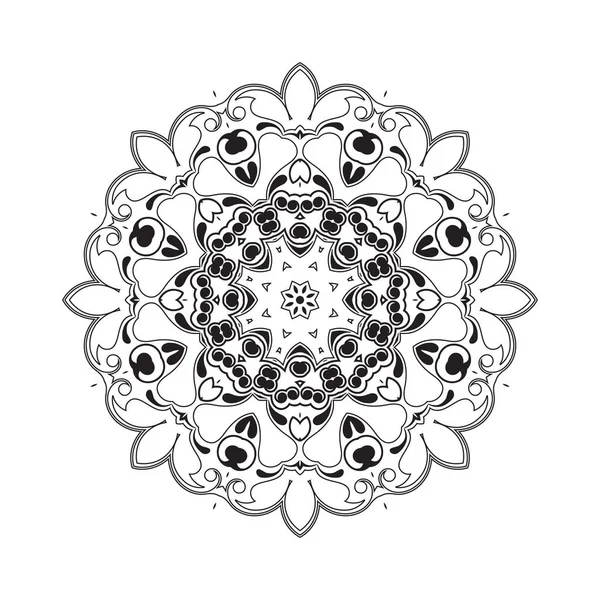 Set Bündel Schwarzes Und Weißes Mandala Vektorelement — Stockvektor