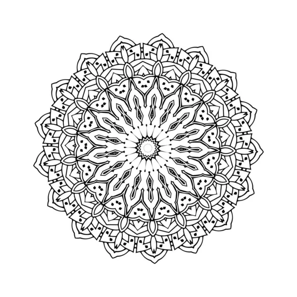 Set Bundle Black White Mandala Vector Element — Stock Vector