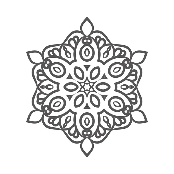 Set Bundle Black White Mandala Vector Element — Stock Vector