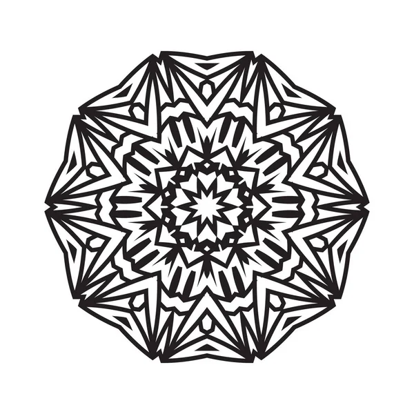 黑白相间的曼陀罗向量元 — 图库矢量图片