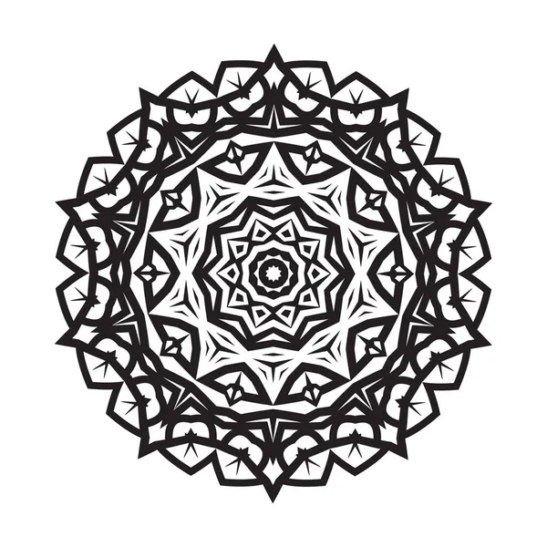 Set Bundel Zwart Met Wit Mandala Vector Element — Stockvector