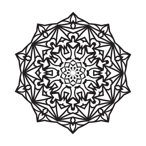 黑白相间的曼陀罗向量元 — 图库矢量图片