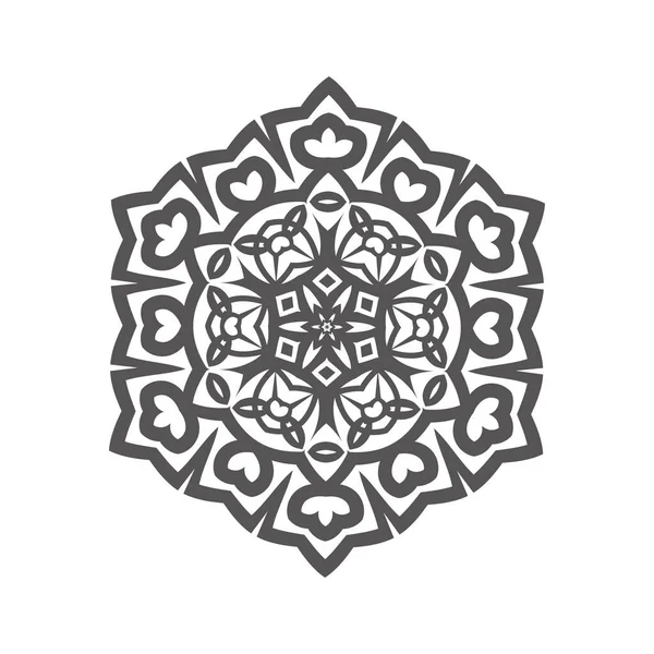 Conjunto Pacote Elemento Vetorial Mandala Preto Branco — Vetor de Stock