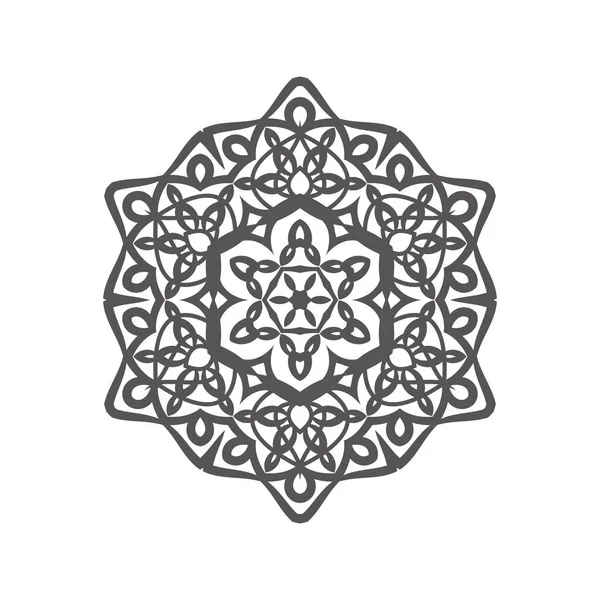 Conjunto Pacote Elemento Vetorial Mandala Preto Branco —  Vetores de Stock