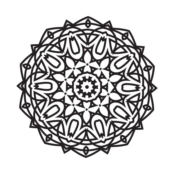 Set Bundel Zwart Met Wit Mandala Vector Element — Stockvector