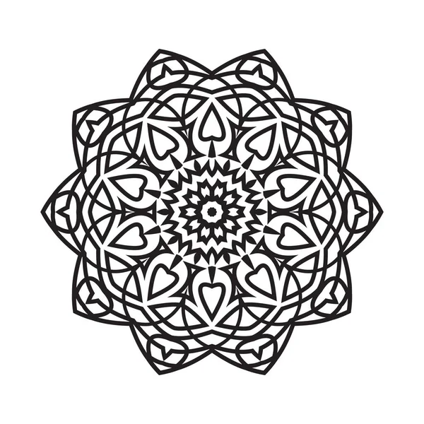 Set Bundel Zwart Met Wit Mandala Vector Element — Stockvector