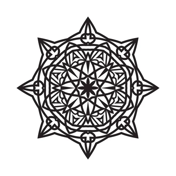 Set Bundle Elément Vecteur Mandala Noir Blanc — Image vectorielle