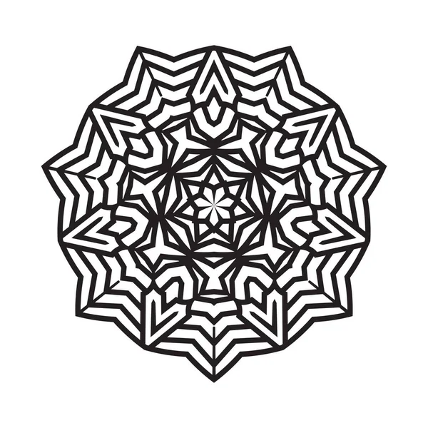 Set Bundel Zwart Met Wit Mandala Vector Element — Stockvector