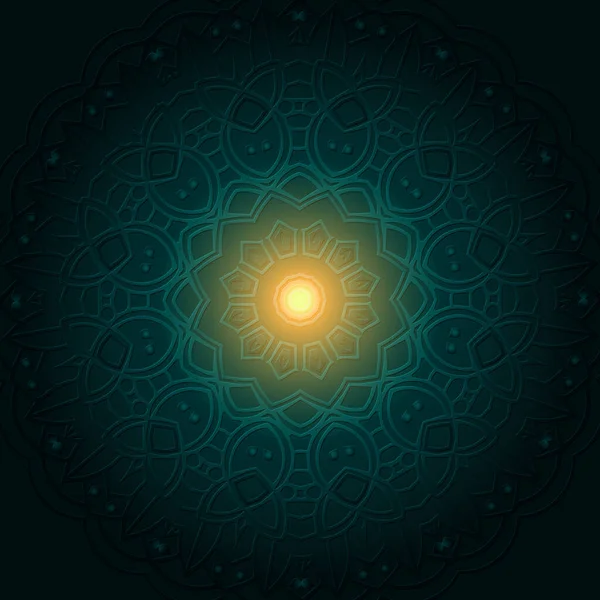 Ornement Luxe Mandala Doré Fond Vectoriel Gratuit — Image vectorielle