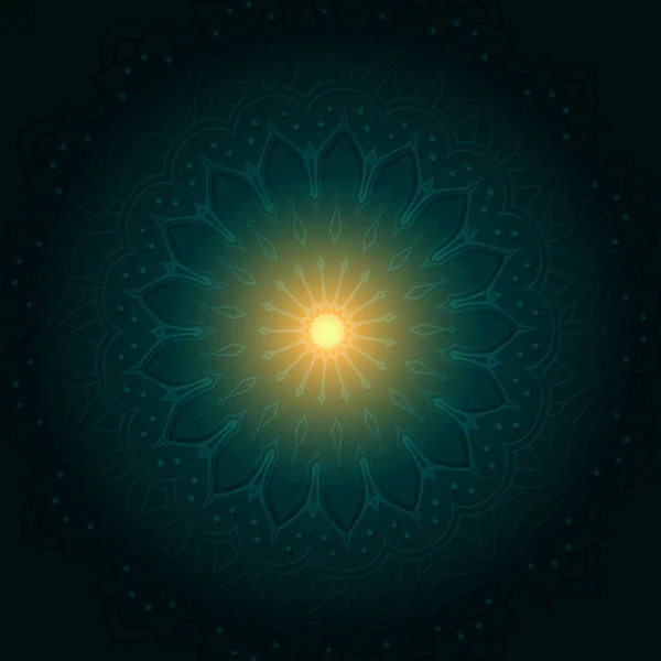 Ornament Luxus Goldenen Mandala Hintergrund Free Vector — Stockvektor