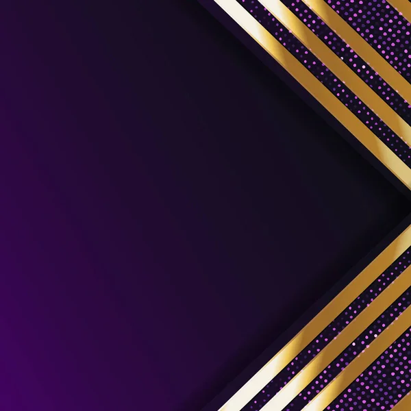 Banner Geométrico Abstracto Color Vectorial Con Formas Doradas — Vector de stock