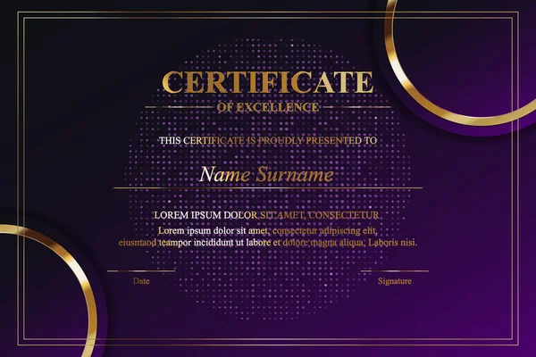 Creatief Certificaat Van Waardering Award Template — Stockvector