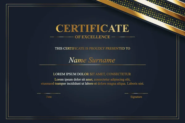 Creative Certificate Appreciation Award Template — Stock Vector