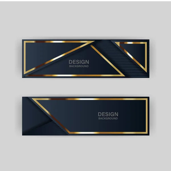 Set Banner Bakgrund Mall Med Modern Form Fri Vektor Konst — Stock vektor