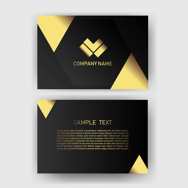 Creative black dark business card Template modern and Clean design vector