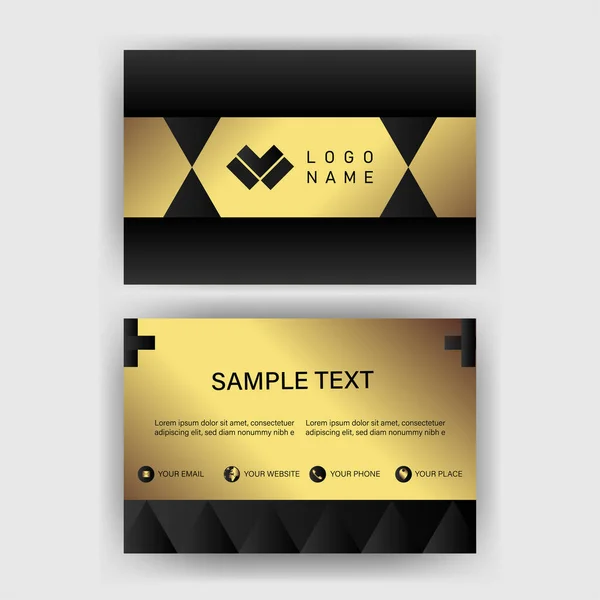 Creative black dark business card Template modern and Clean design vector