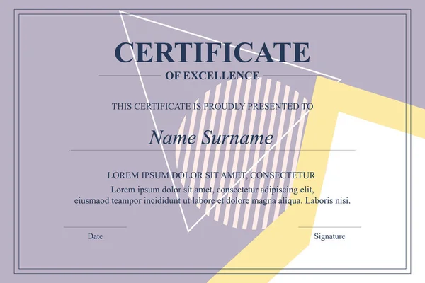 Creatief Certificaat Van Waardering Award Template — Stockvector