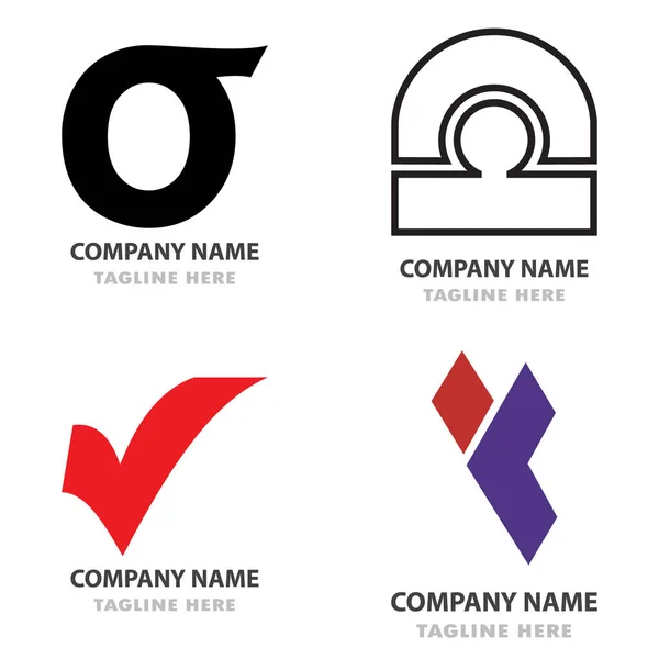 Logotipo Pacote Coorporate Conceito Moderno Impressionante — Vetor de Stock