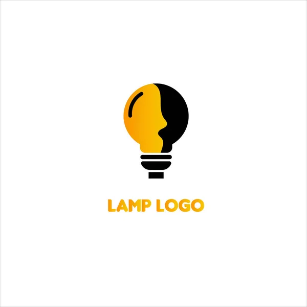 Lampe Logo Concept Design Moderne — Image vectorielle