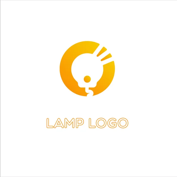 Дизайн Логотипа Лампы Современный — стоковый вектор