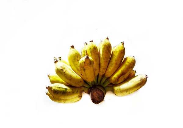 Стиглі Банани Білому Тлі — стокове фото