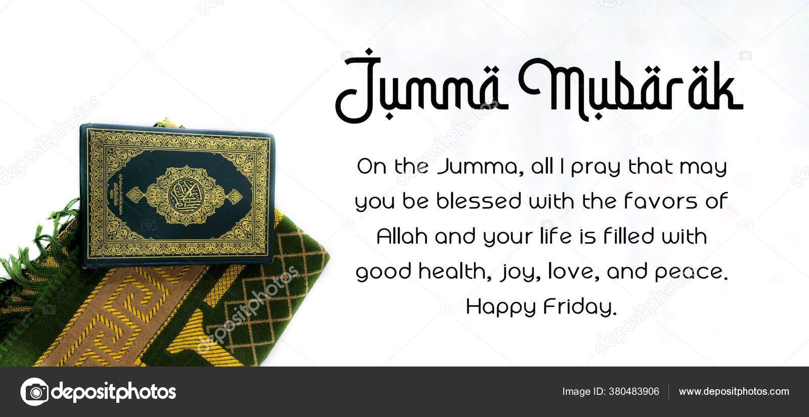 Jumma Mubarak Quotes Islamic Motivation Stock Photo by ...