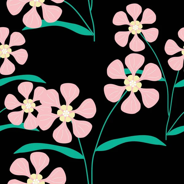 Bezešvý Vzor Květinovými Motivy Pro Potisk Látek Ubrusů Přikrývek Košil — Stockový vektor