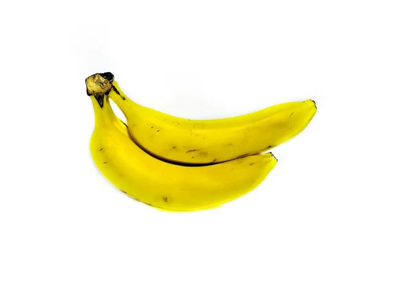 Стиглі Банани Білому Тлі — стокове фото