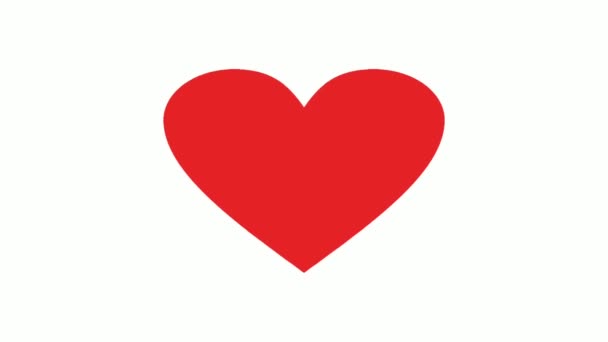 Ікона Серцевої Форми Червоне Кохання — стокове відео